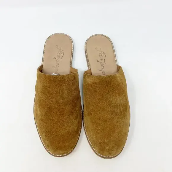 Free People Coronada Suede Slip-on Mules in Cognac Flats Slides Women 41 US 8.5 - Picture 8 of 13